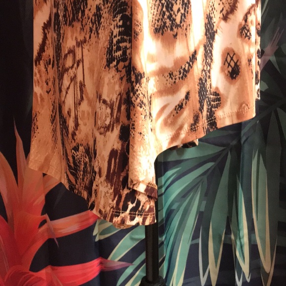 NWT! PATTI BROOKS DESIGNS BELLA SNAKESKIN PEEP SLEEVE TUNIC SMALL - Picture 7 of 8